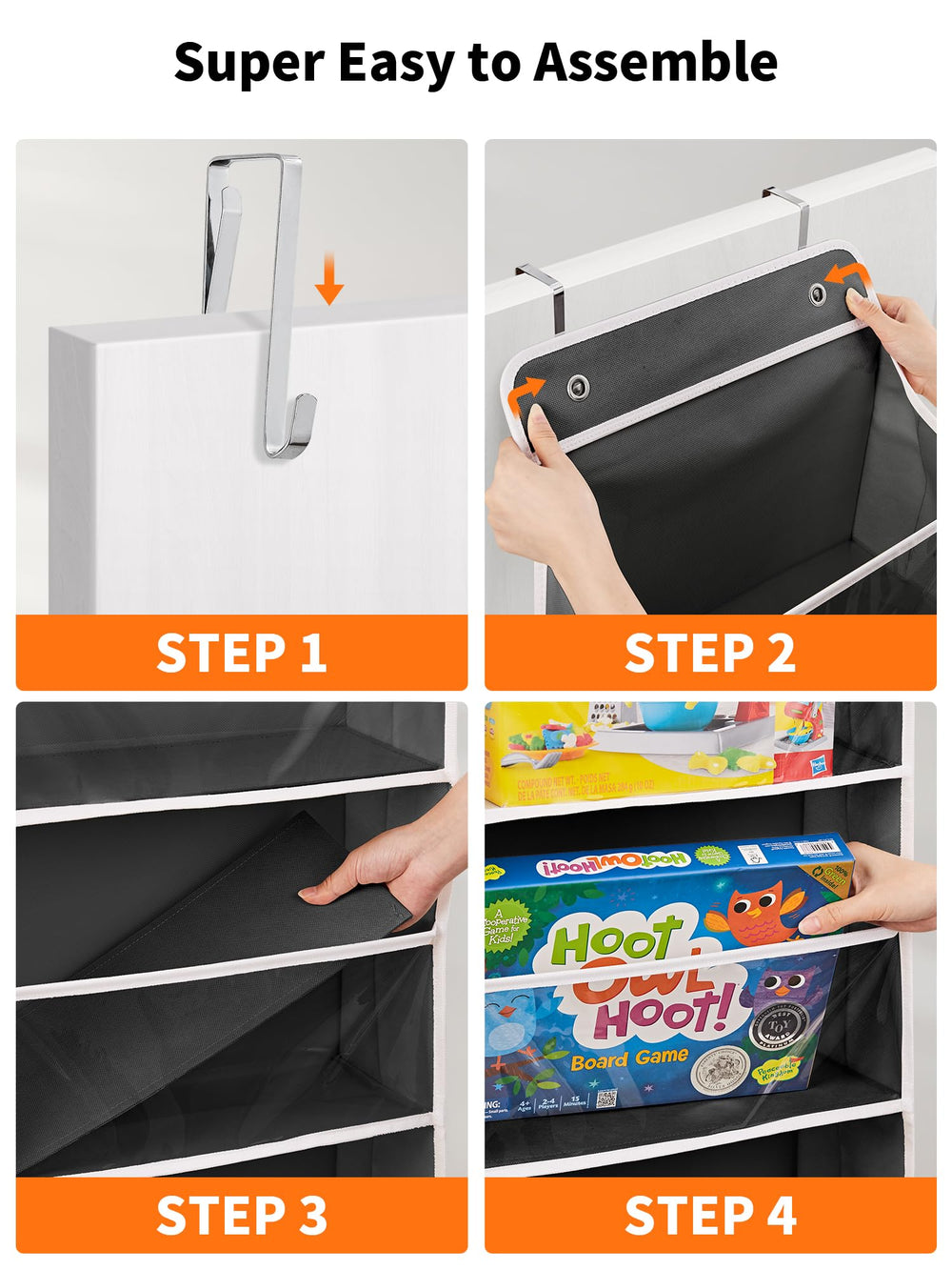 JARLINK multipurpose nursery storage fits diapers, towels, socks, and toys