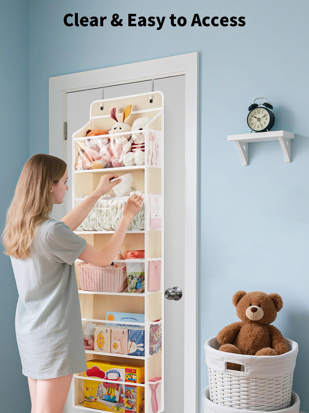 JARLINK beige organizer features sturdy bottom cardboard to prevent sagging.