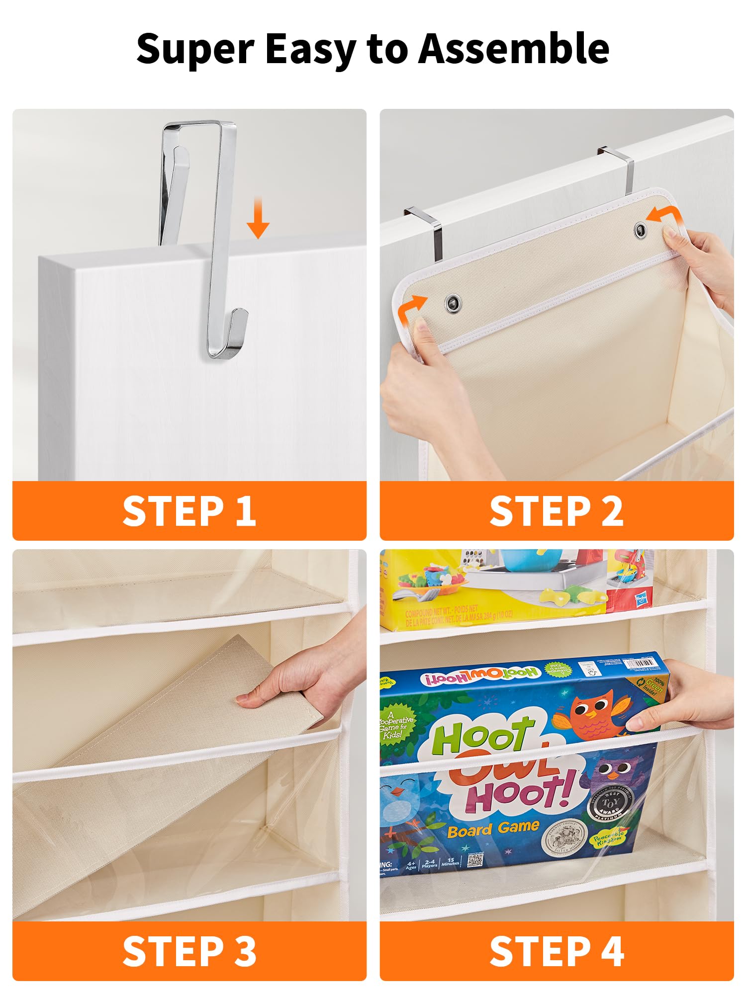 JARLINK beige organizer in a toddler room blending with decor