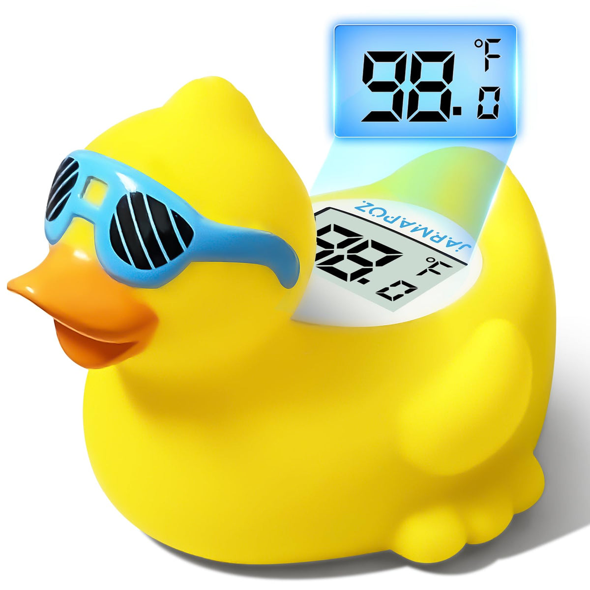 JARMAPOZ baby bath thermometer duck floating for safe bath temperatures.