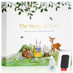 JARMAPOZ baby memory book cover shows a durable hardcover for lasting keepsakes.