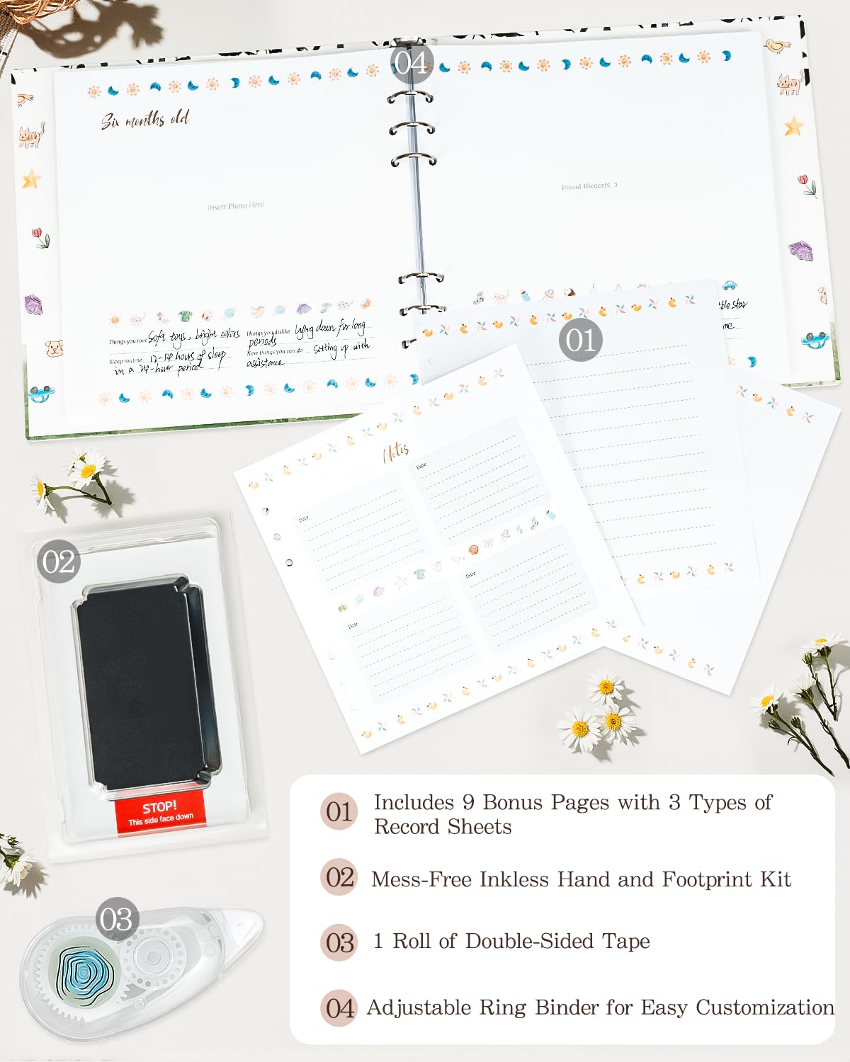 JARMAPOZ memory book includes extra photo pages for growing family moments.