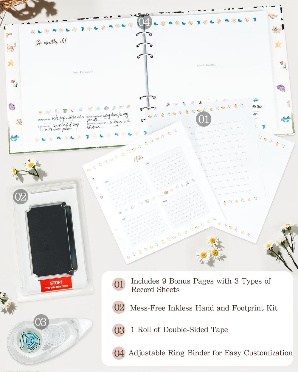 JARMAPOZ memory book includes extra photo pages for growing family moments.