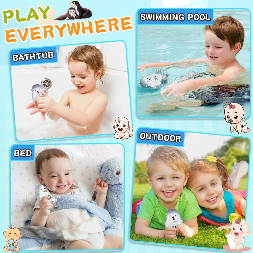 JARMAPOZE otter-friendly bath-time toy doubles as a safe temperature helper.