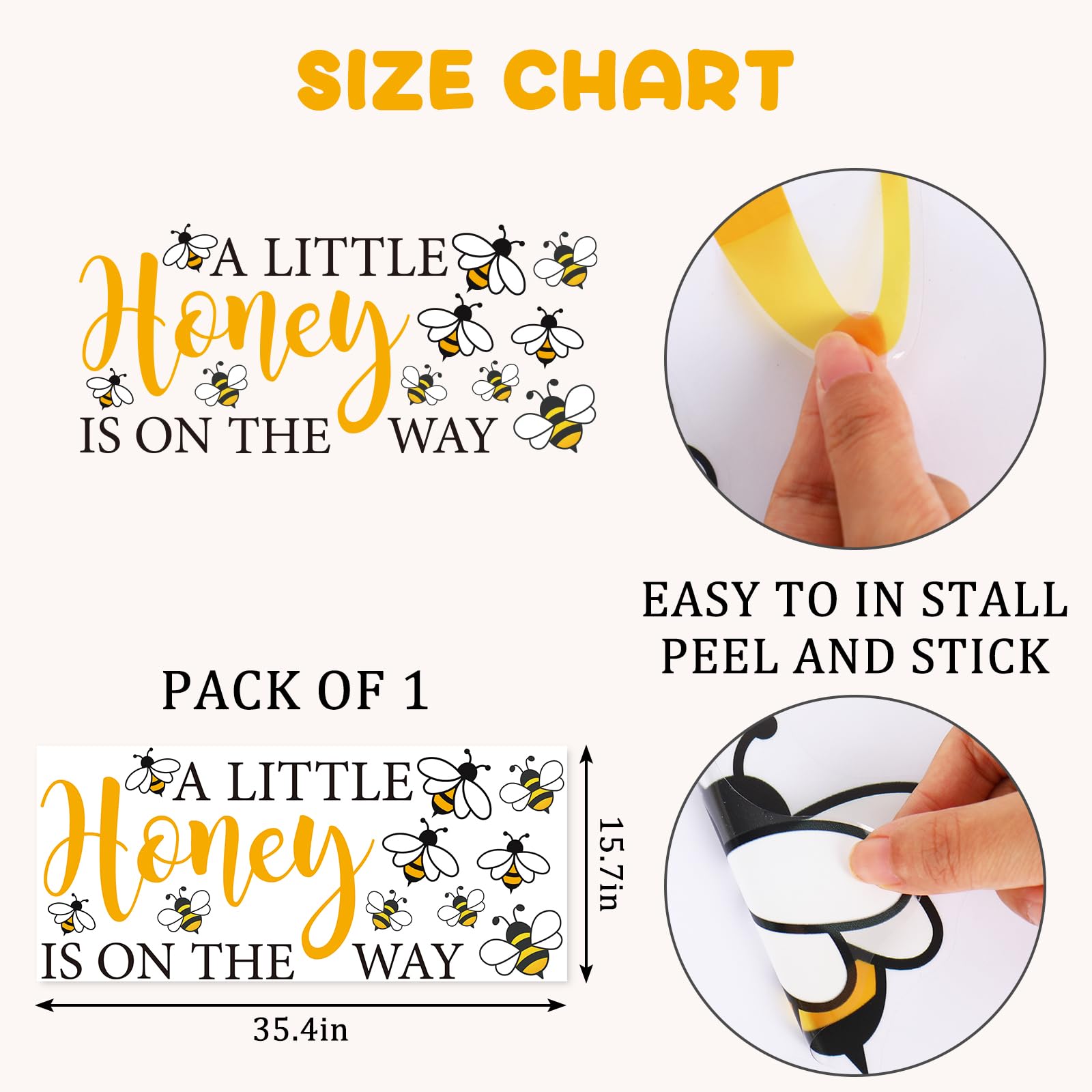 JarThenaAMCS a little honey is on the way text sticker enhances party photo ops.