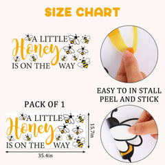 JarThenaAMCS a little honey is on the way text sticker enhances party photo ops.