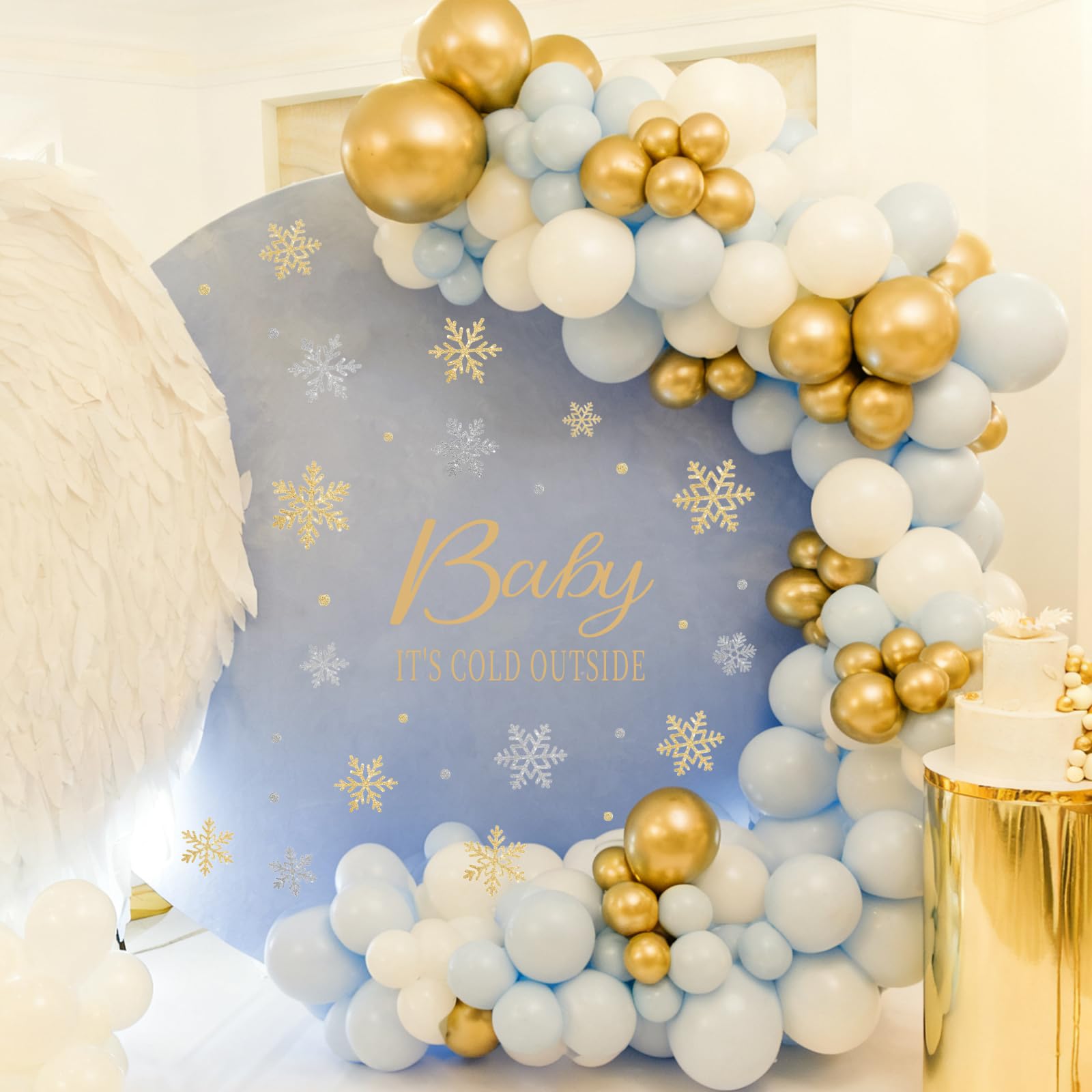 JarThenaAMCS baby shower decal sign is easy to apply on smooth surfaces.