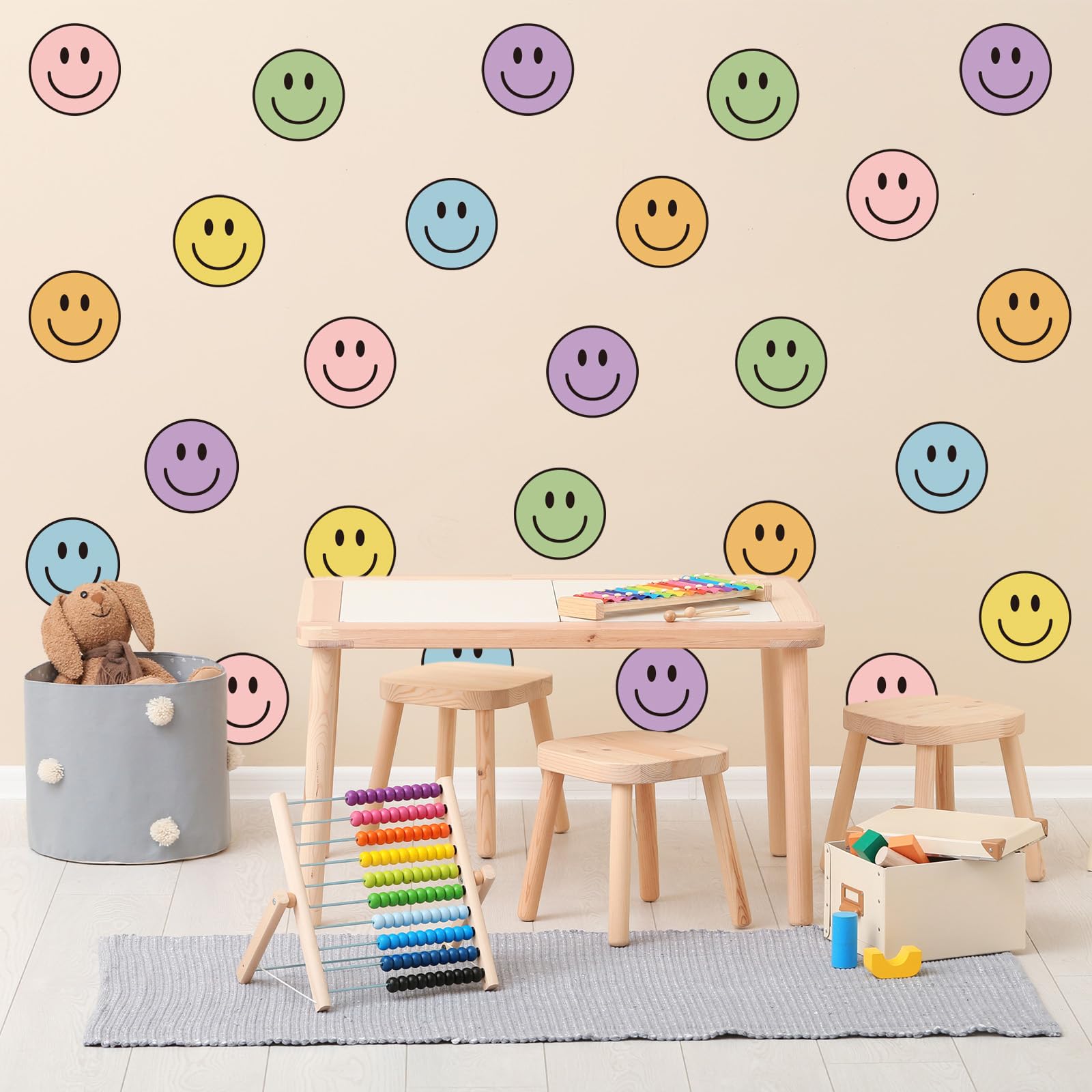 JarThenaAMCS classroom decor smiles create friendly, inviting learning space
