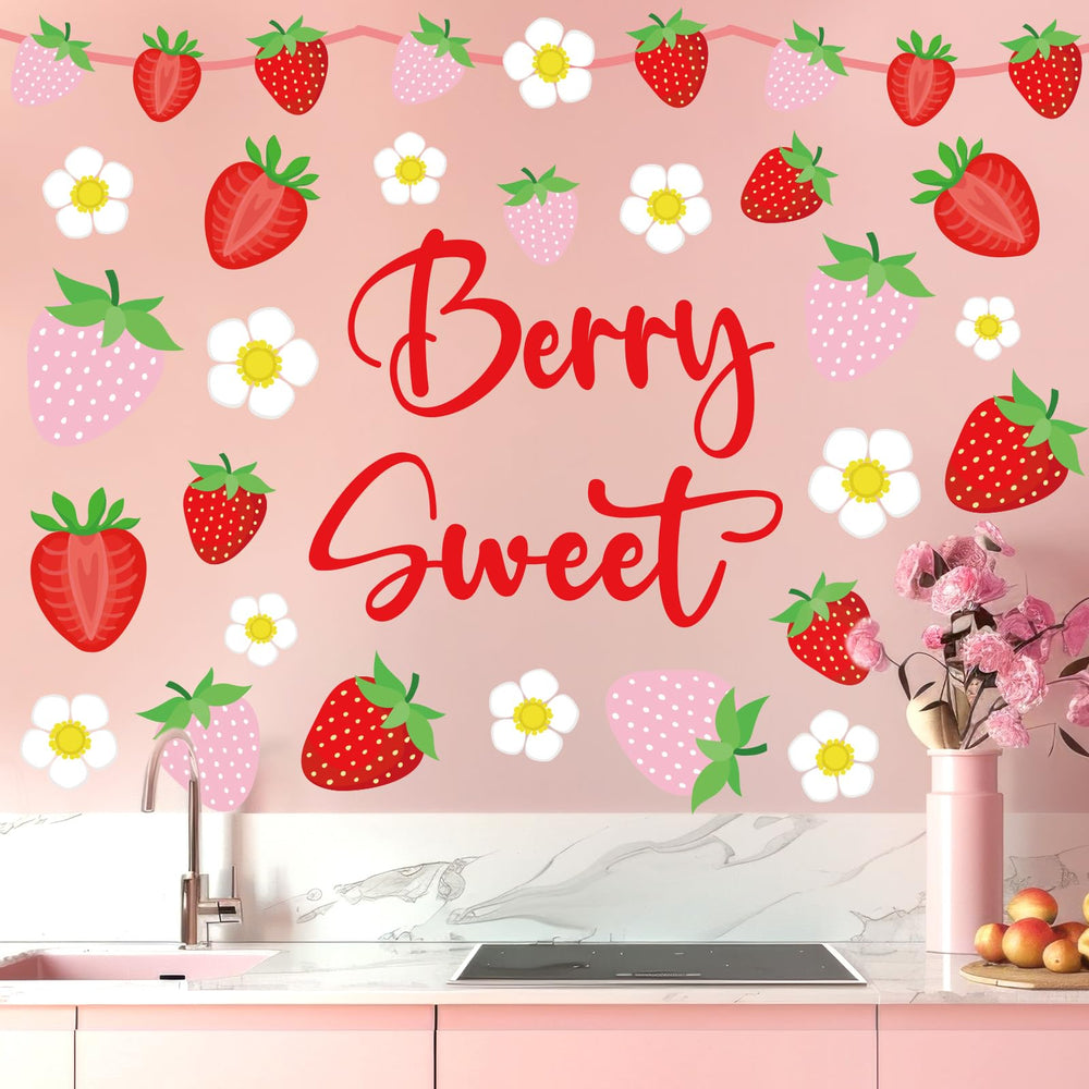 JarThenaAMCS nursery decor strawberries daisies perfect for baby rooms