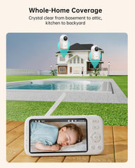 Jartoo 360-degree coverage monitors baby's room from every angle.