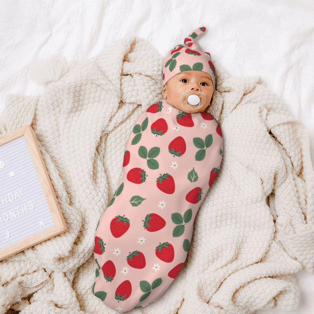 Jarverce Strawberry Swaddle Blanket four-season use shows versatile baby essential
