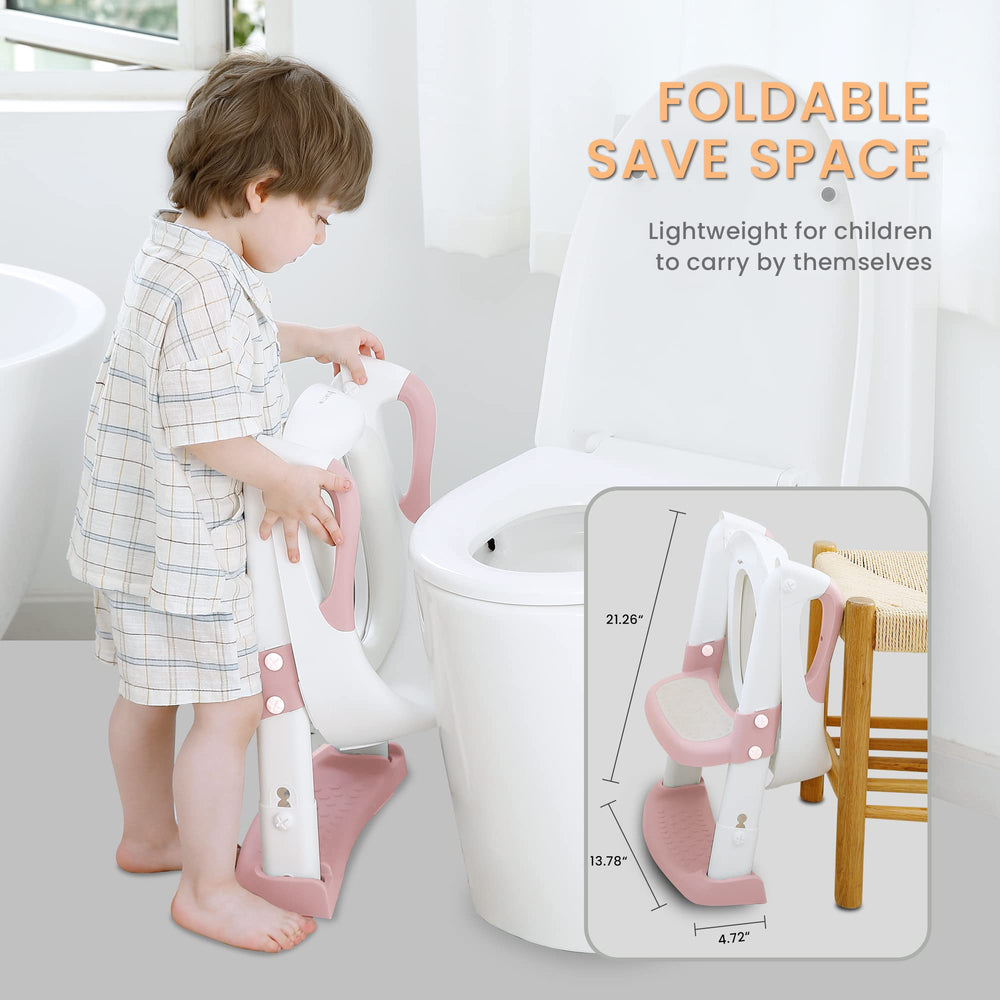 JASSONE Potty Training Seat foldable design helps save space in bathrooms