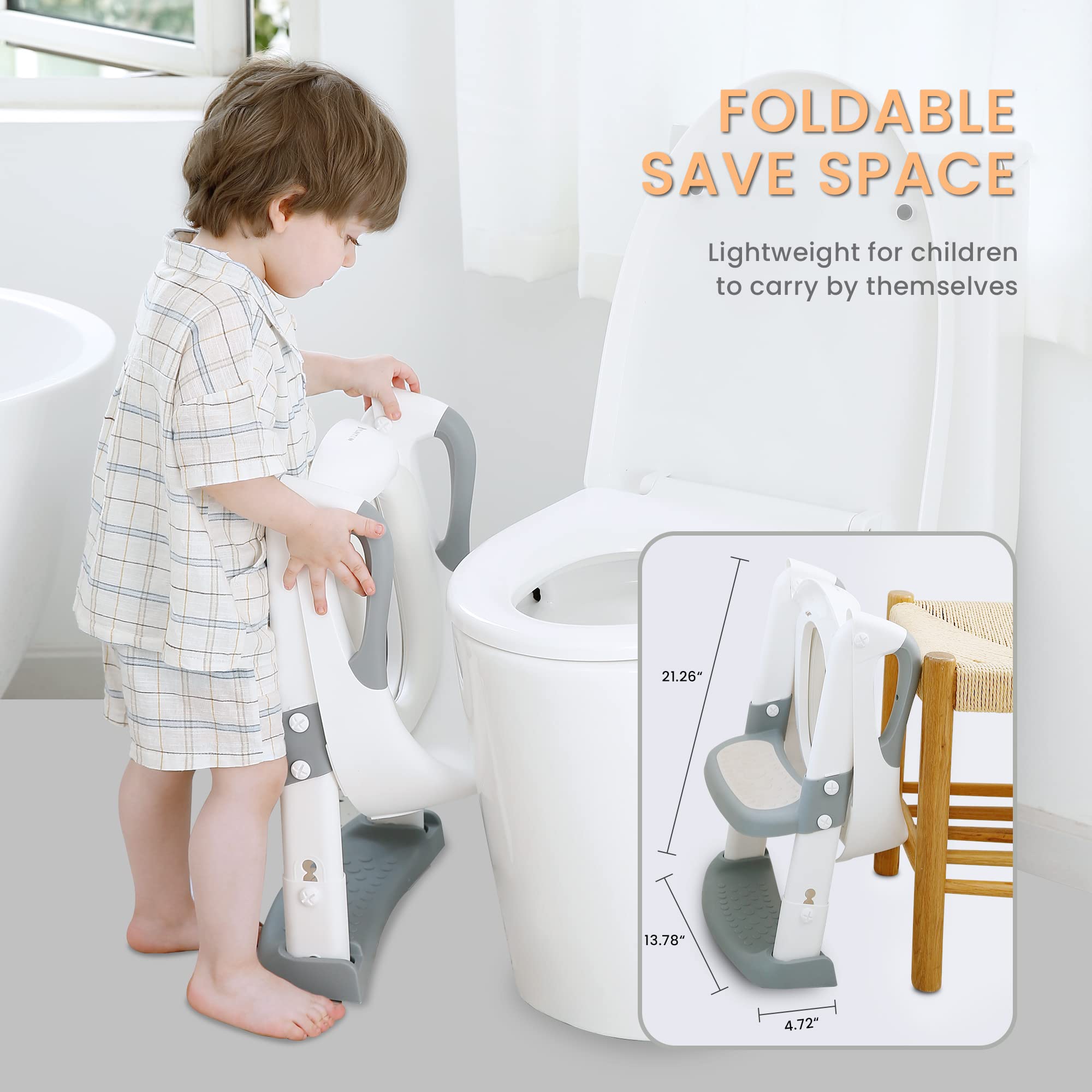 JASSONE foldable design saves space for small bathrooms and quick storage