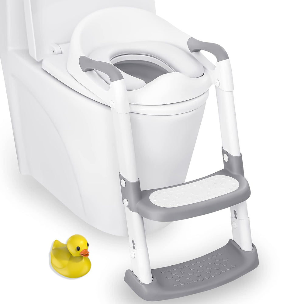 JASSONE potty training seat grey assembled demonstrates stable support for toddlers
