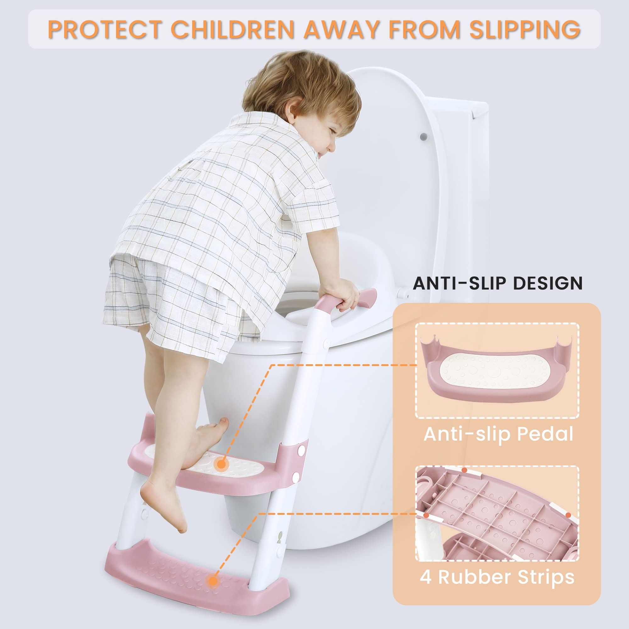 JASSONE Potty Training Seat waterproof cushion offers comfy seating and quick cleaning