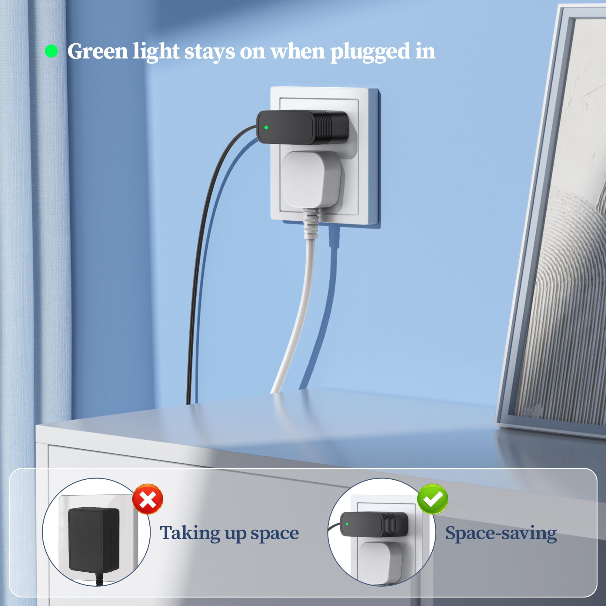 JATERSERN vtech-baby-monitor-charger-durability highlights bend resistant cord