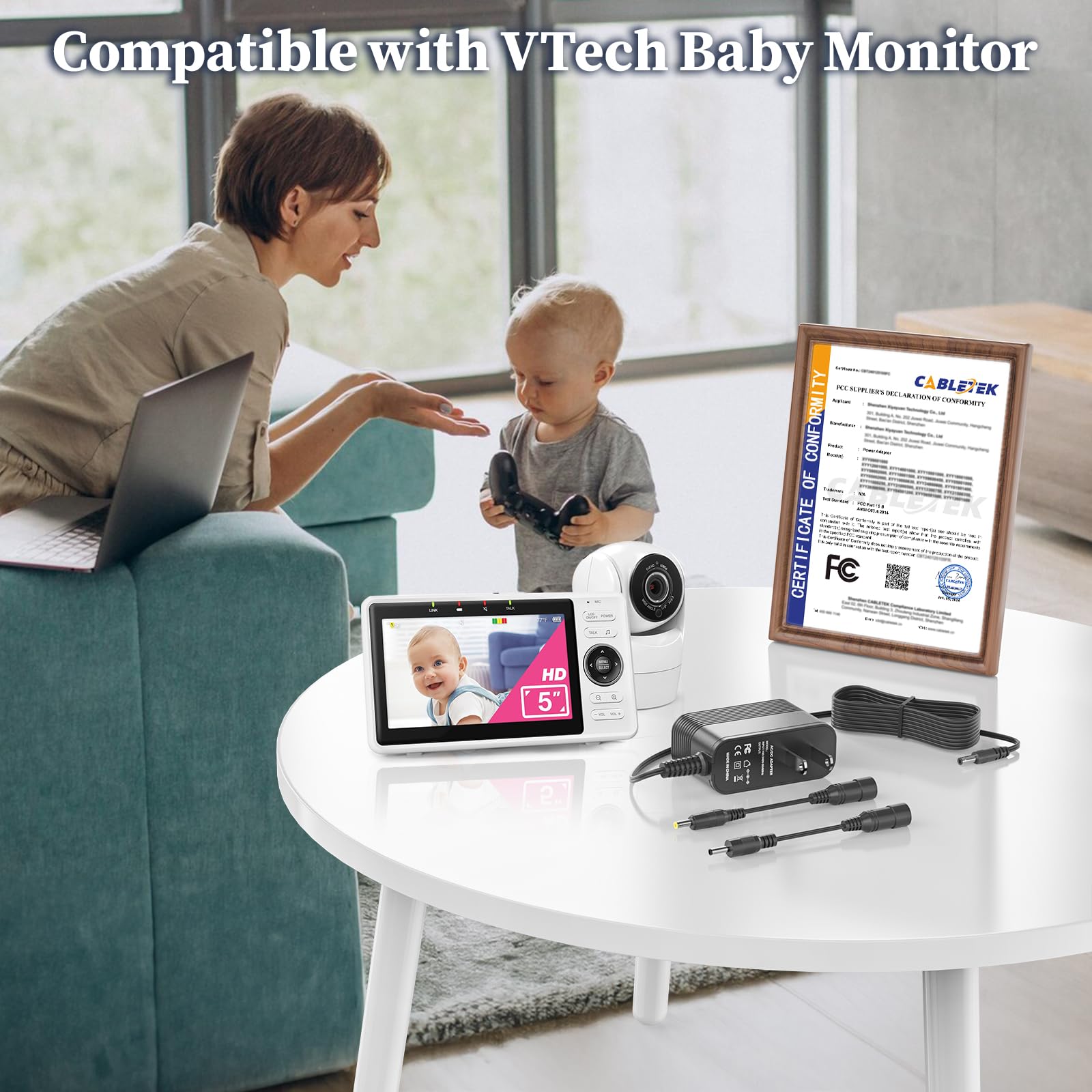 JATERSERN vtech-baby-monitor-charger-smart-protection shows built in safety features