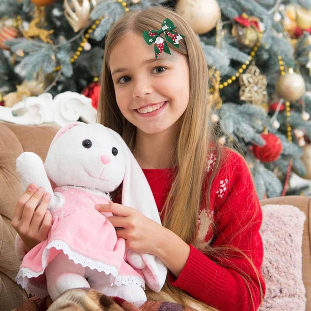 JATOMSSM gift-ready Christmas hair bow—great stocking stuffer.