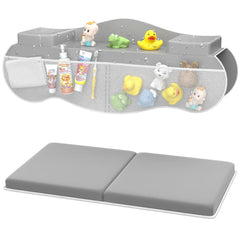JAUPH bath kneeler elbow rest pad closeup shows memory foam comfort for bath time.