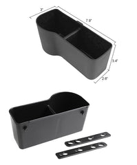 JAVOedge 2-pack car organizer with cup slot and food compartment for kids.