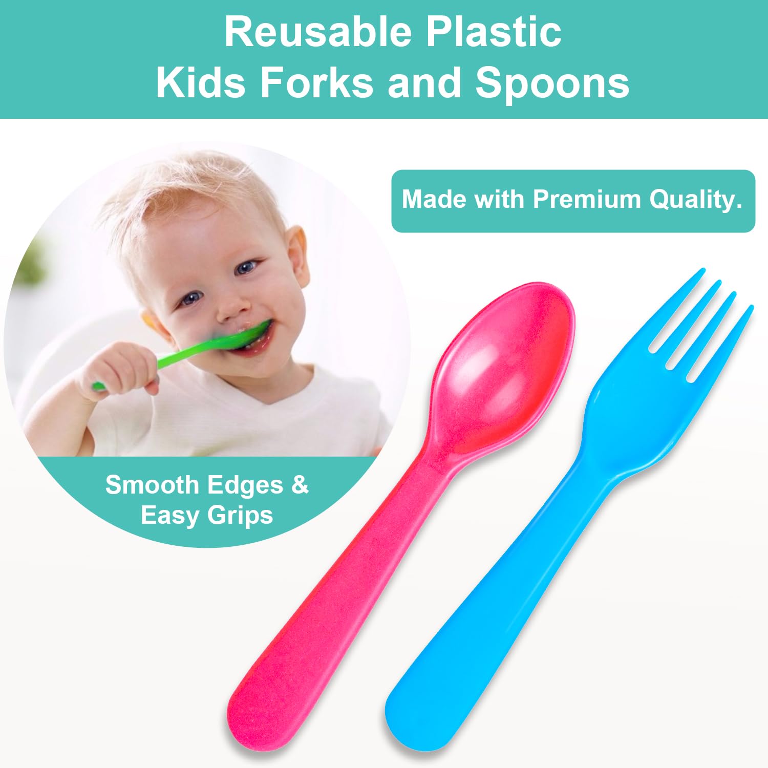 Jawbush kid fork 6.3 inches showing comfortable grip for independent eating.