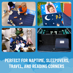 Jay Franco Blippi nap mat with blanket included for all-in-one warmth