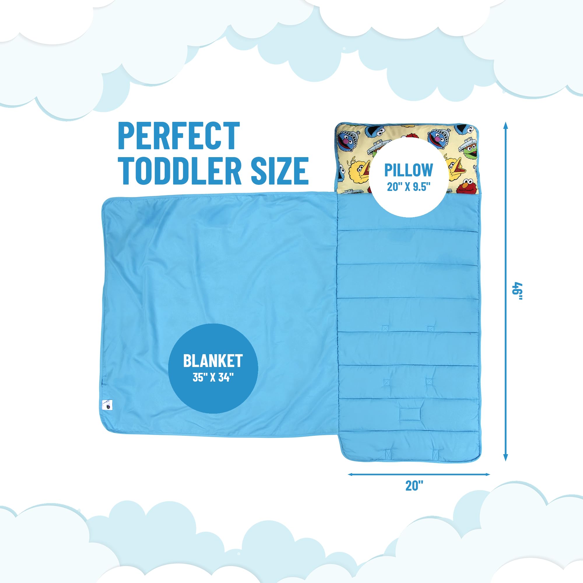 Jay Franco Sesame Street nap mat blanket provides soft warmth for school naps.
