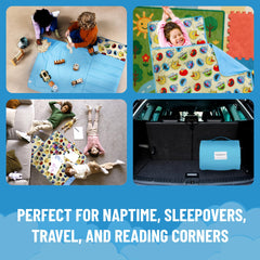 Jay Franco Sesame Street nap mat name-tag helps keep sleep routines organized.