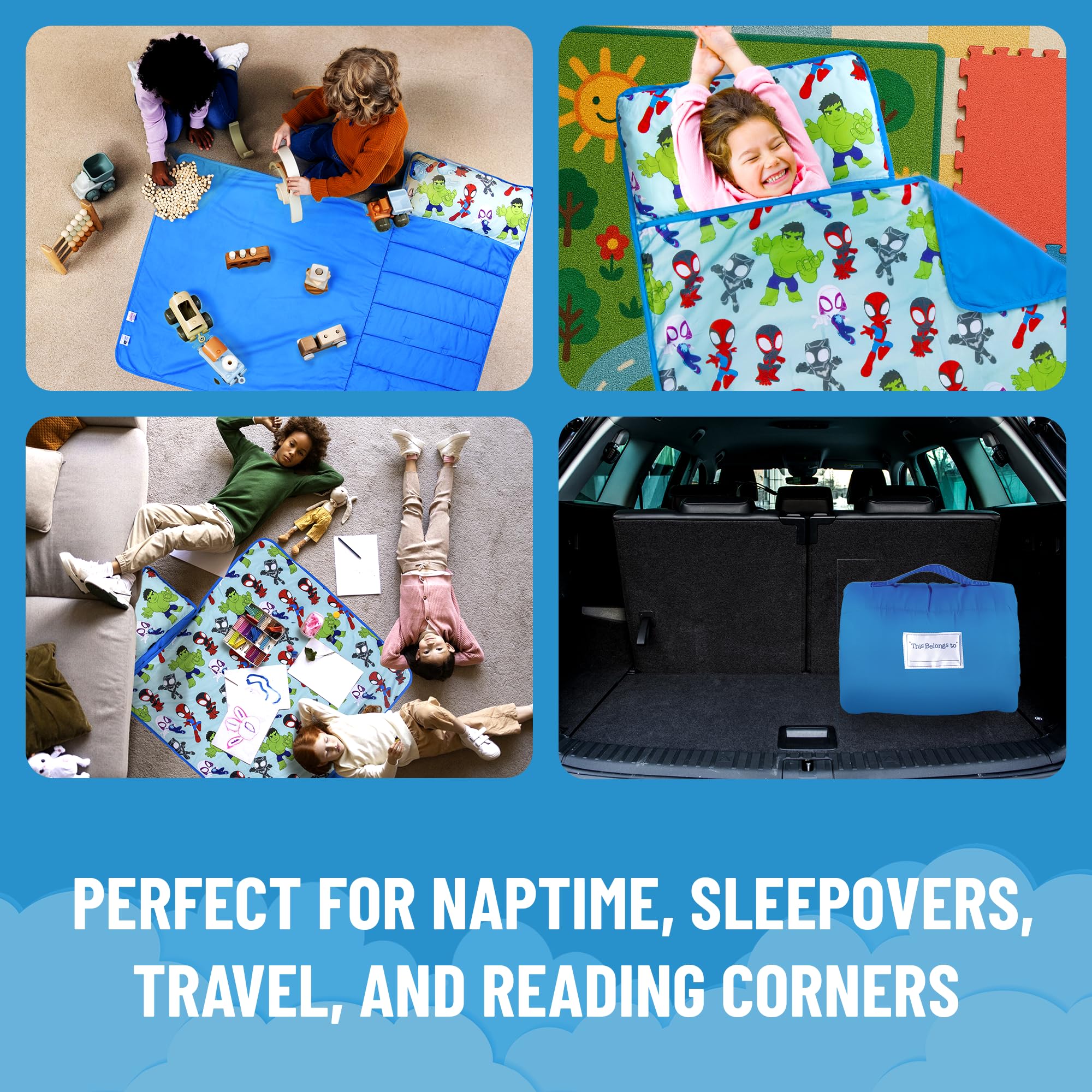 Jay Franco nap mat with removable pillow for adjustable lounging support