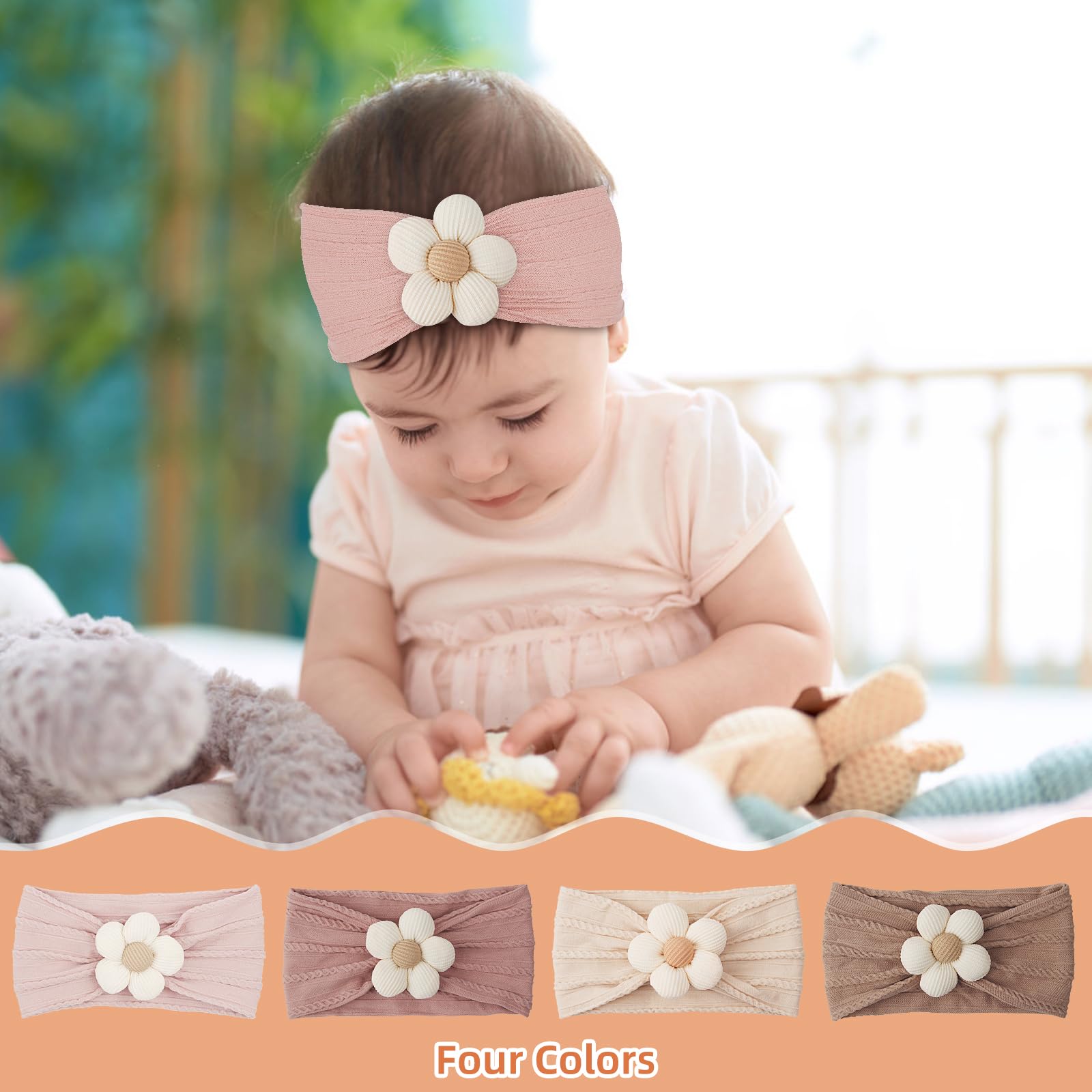 Jaydear soft nylon stretch band provides comfortable fit for newborns and toddlers