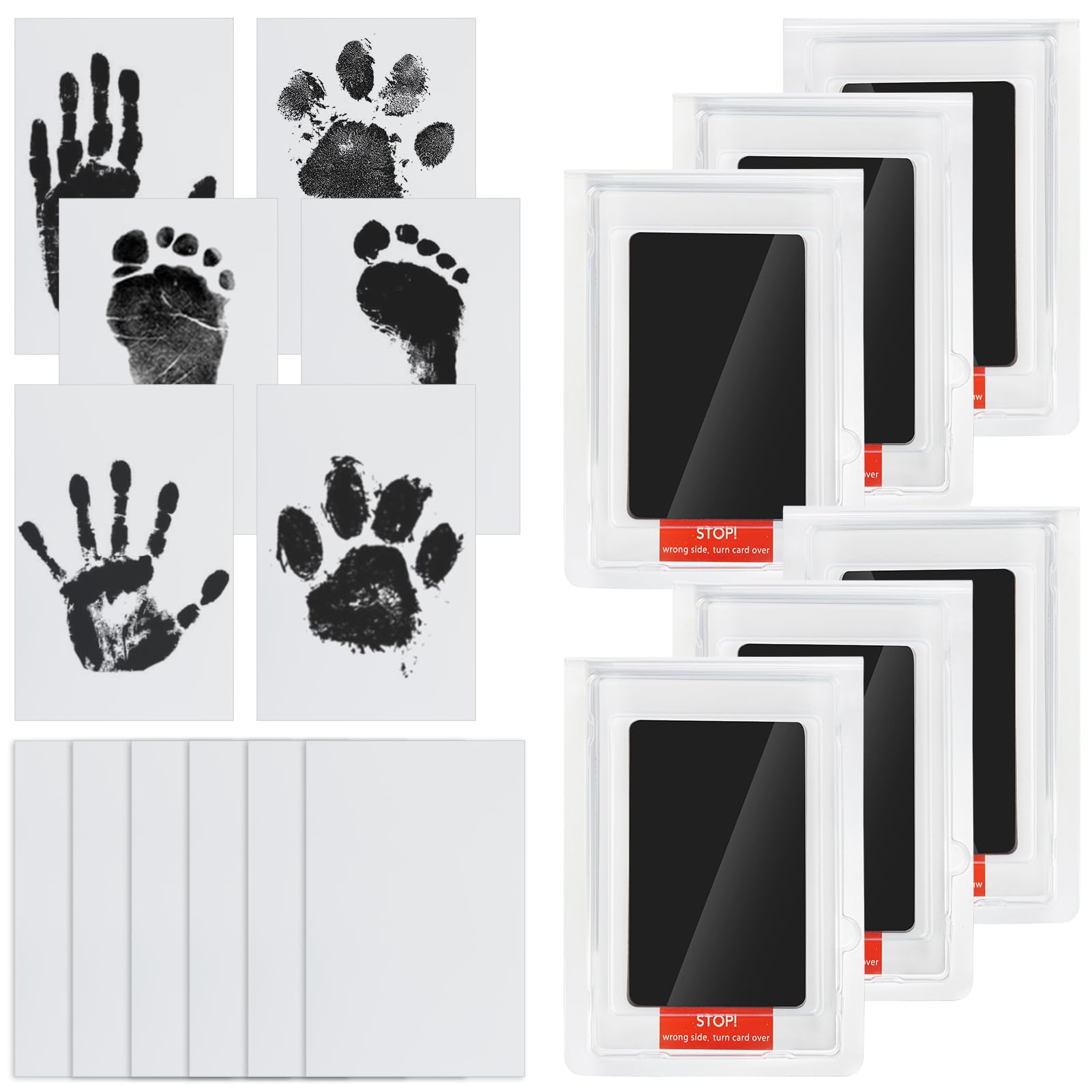 Jazb baby handprint kit Clean-Touch inkpad captures safe, mess-free keepsakes for lasting memories.