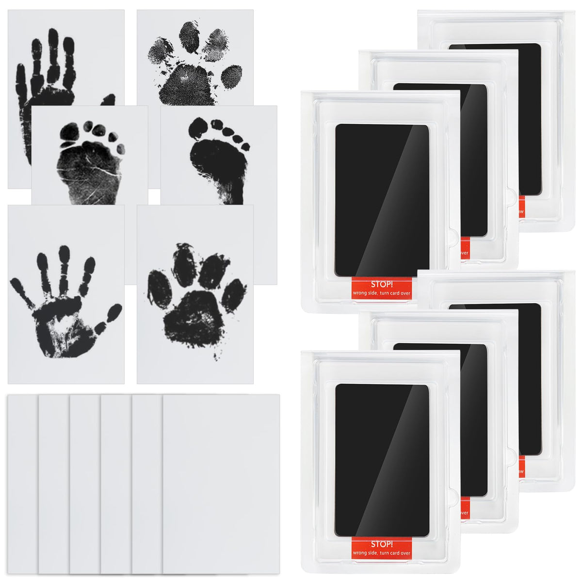 Jazb baby handprint kit Clean-Touch inkpad captures safe, mess-free keepsakes for lasting memories.