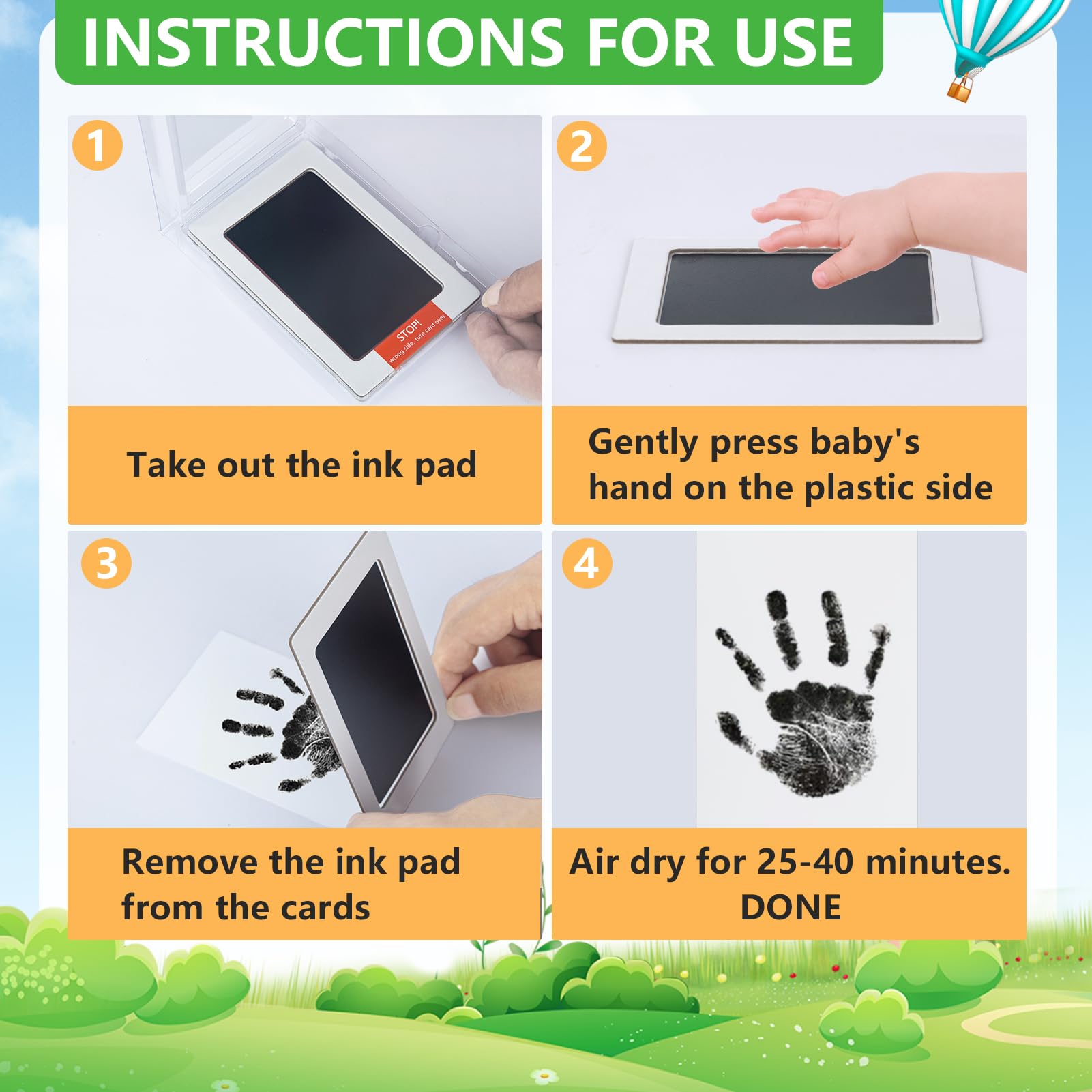 Jazb dog paw print kit inkpad creates durable pet keepsakes.