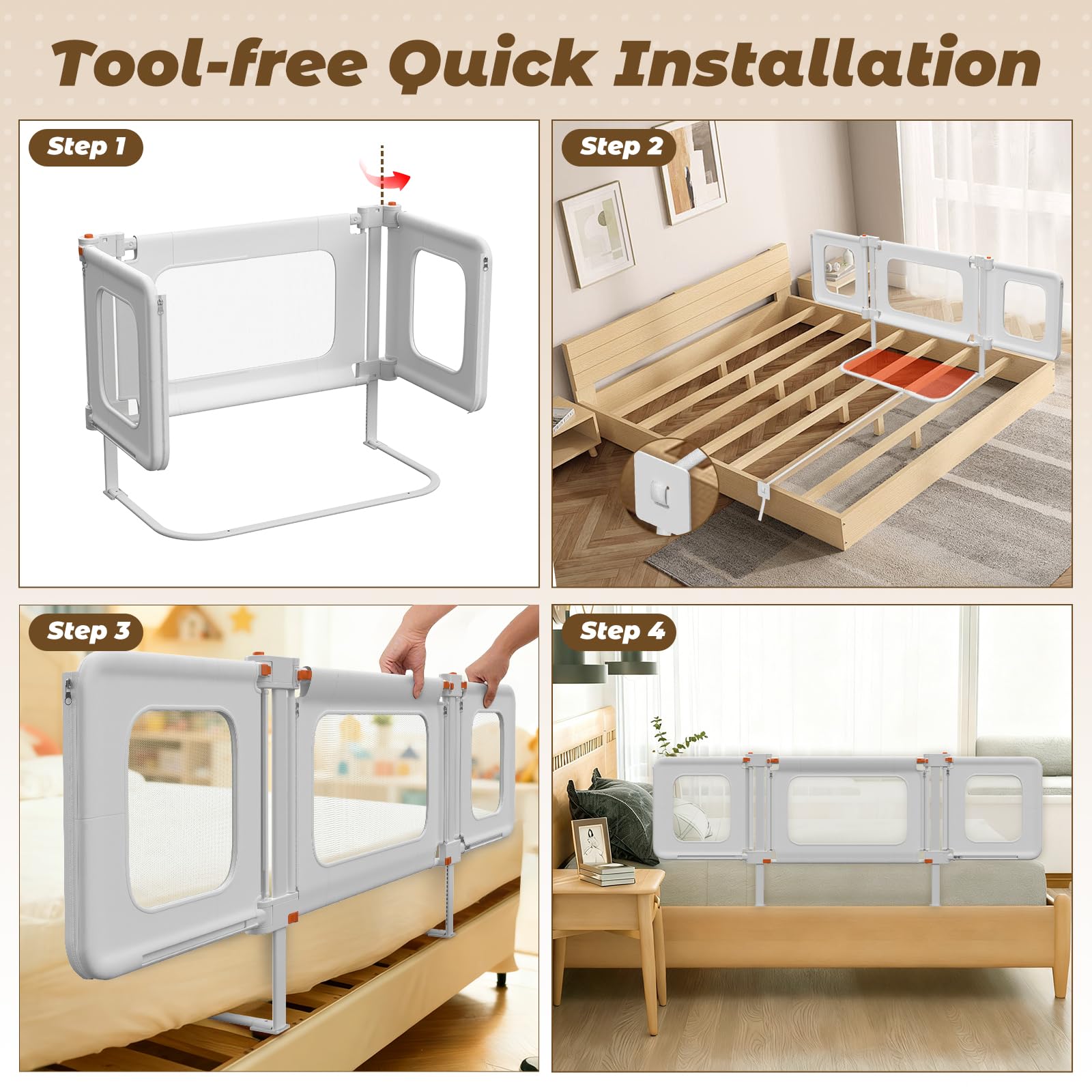 JAZSH premium iron frame and fabric for long lasting durability.