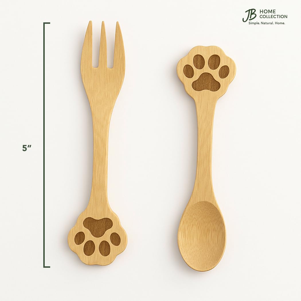 JB Home Collection dog paw fork, small durable utensil for appetizers