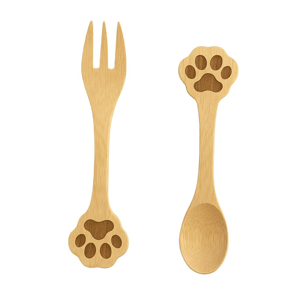 JB Home Collection dog paw spoon, compact mini utensil for desserts and snacks
