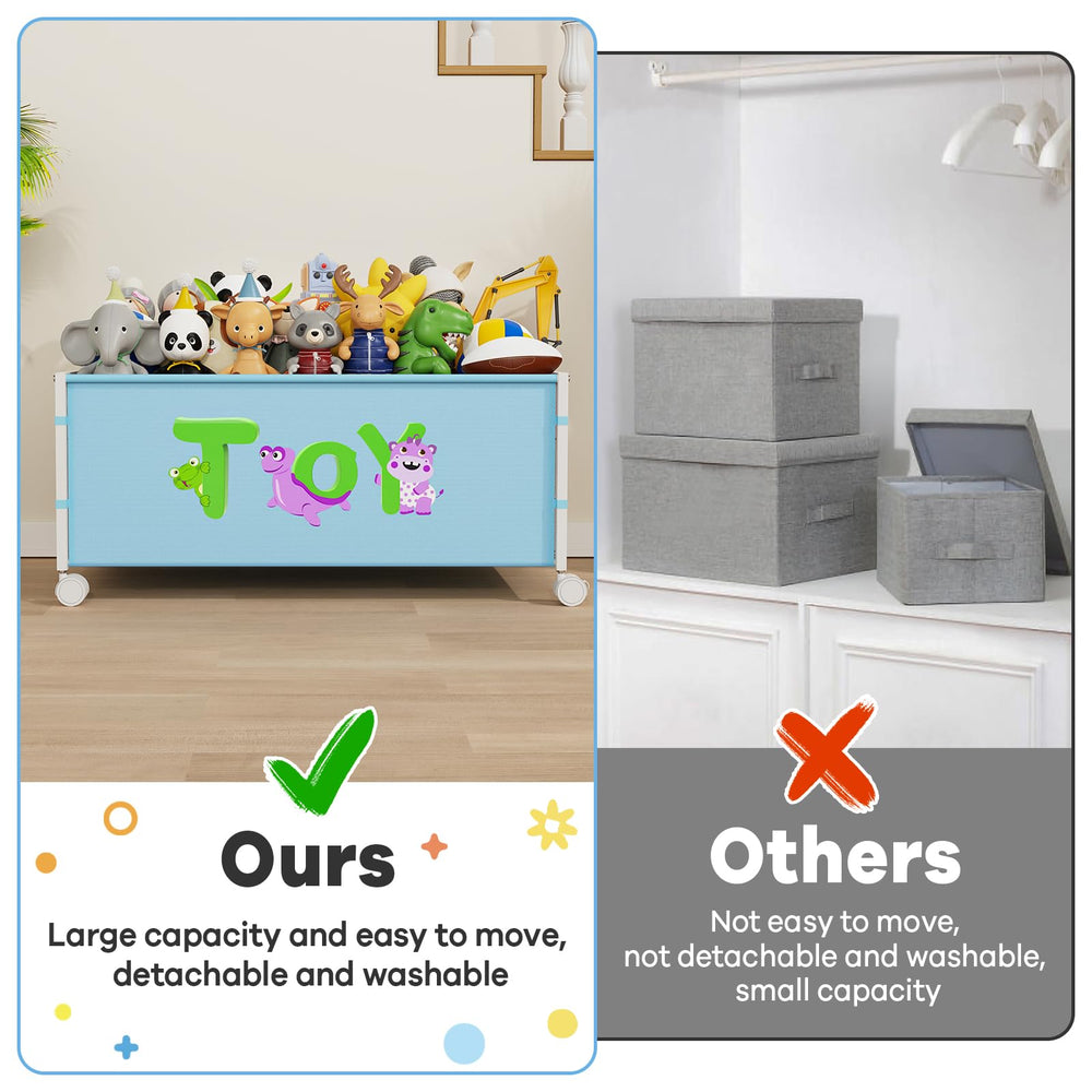 JBBTOOL living room setup demonstrates organized toy storage for family spaces