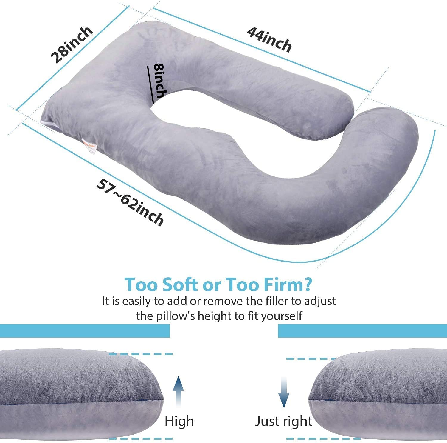 Jcickt full-body pillow aids versatile daily comfort during home use.