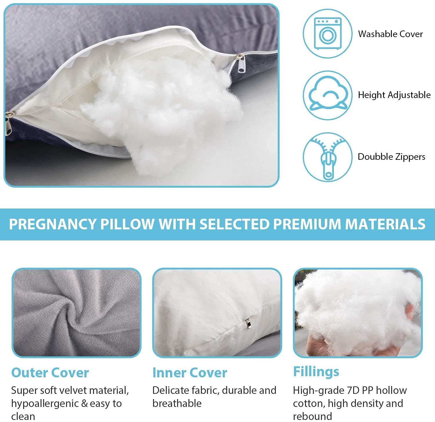 Jcickt nursing-ready pillow elevates baby while mom rests.