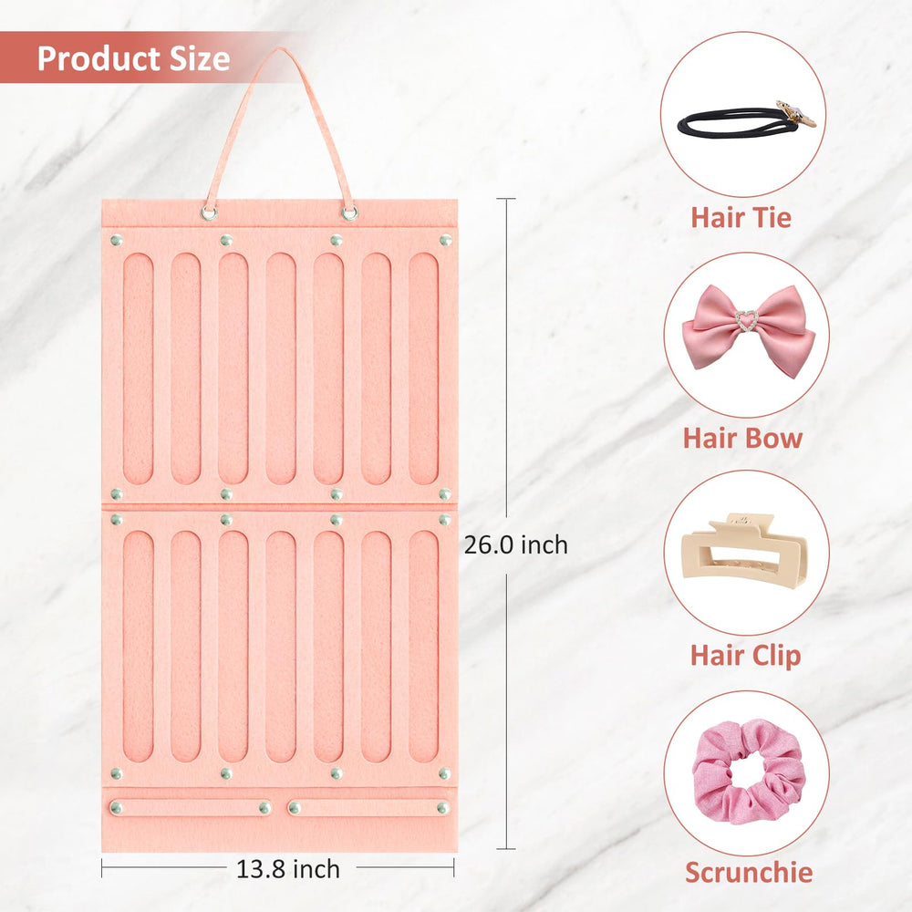 JDOTL Bow Holder with 16 ribbon straps neatly holds accessories.
