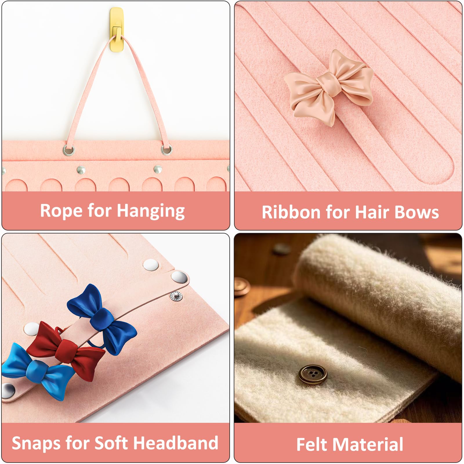 JDOTL Bow Holder hanging loop enables quick wall or door mounting.