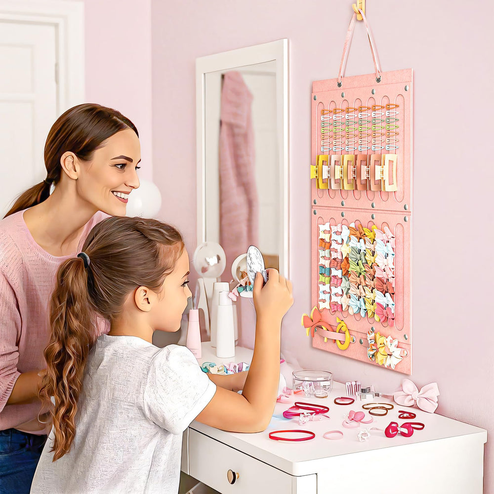JDOTL Bow Holder nursery room decor adds pink charm.