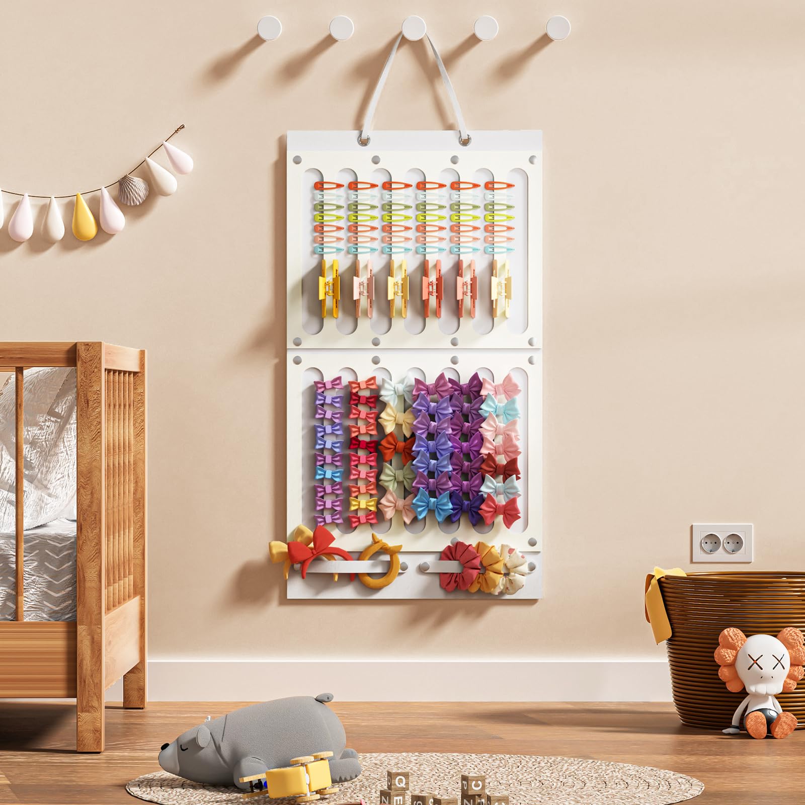 JDOTL wide headband section storage fits larger pieces neatly
