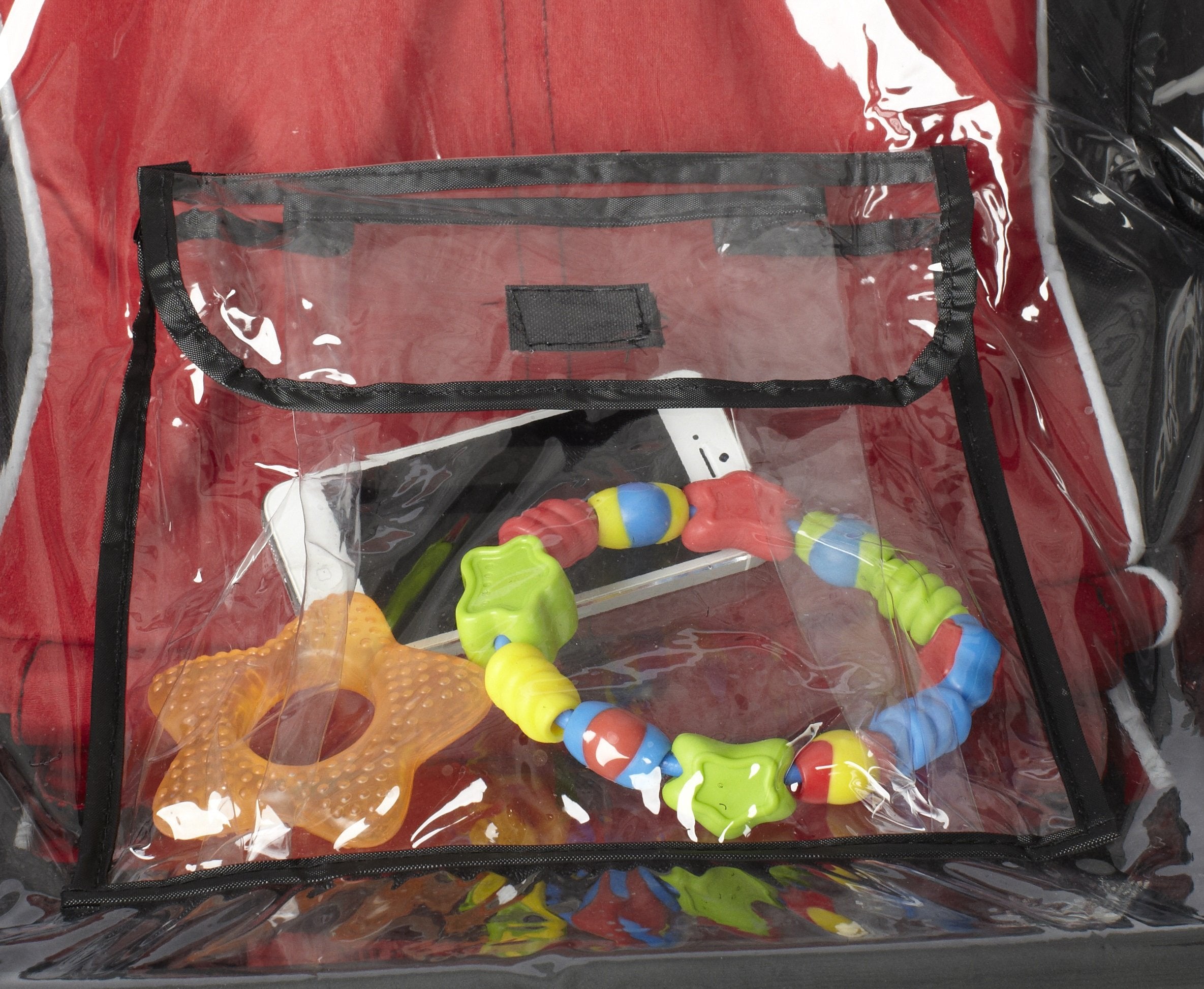 Jeep weather shield essentials pocket keeps small items handy.