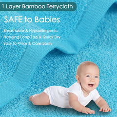 JEFFSUN baby washcloth 12-pack soft white ideal for gentle daily cleansing.