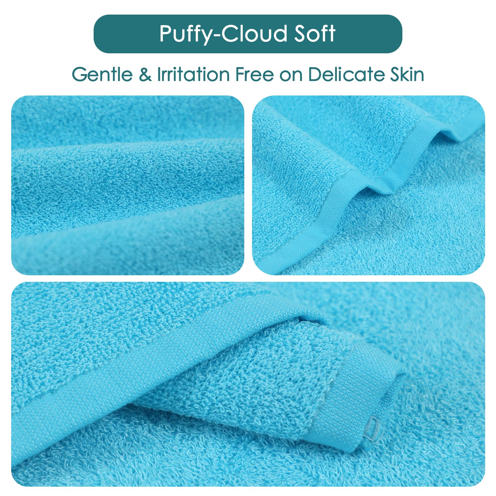 JEFFSUN baby washcloth safe for sensitive skin during gentle baths.