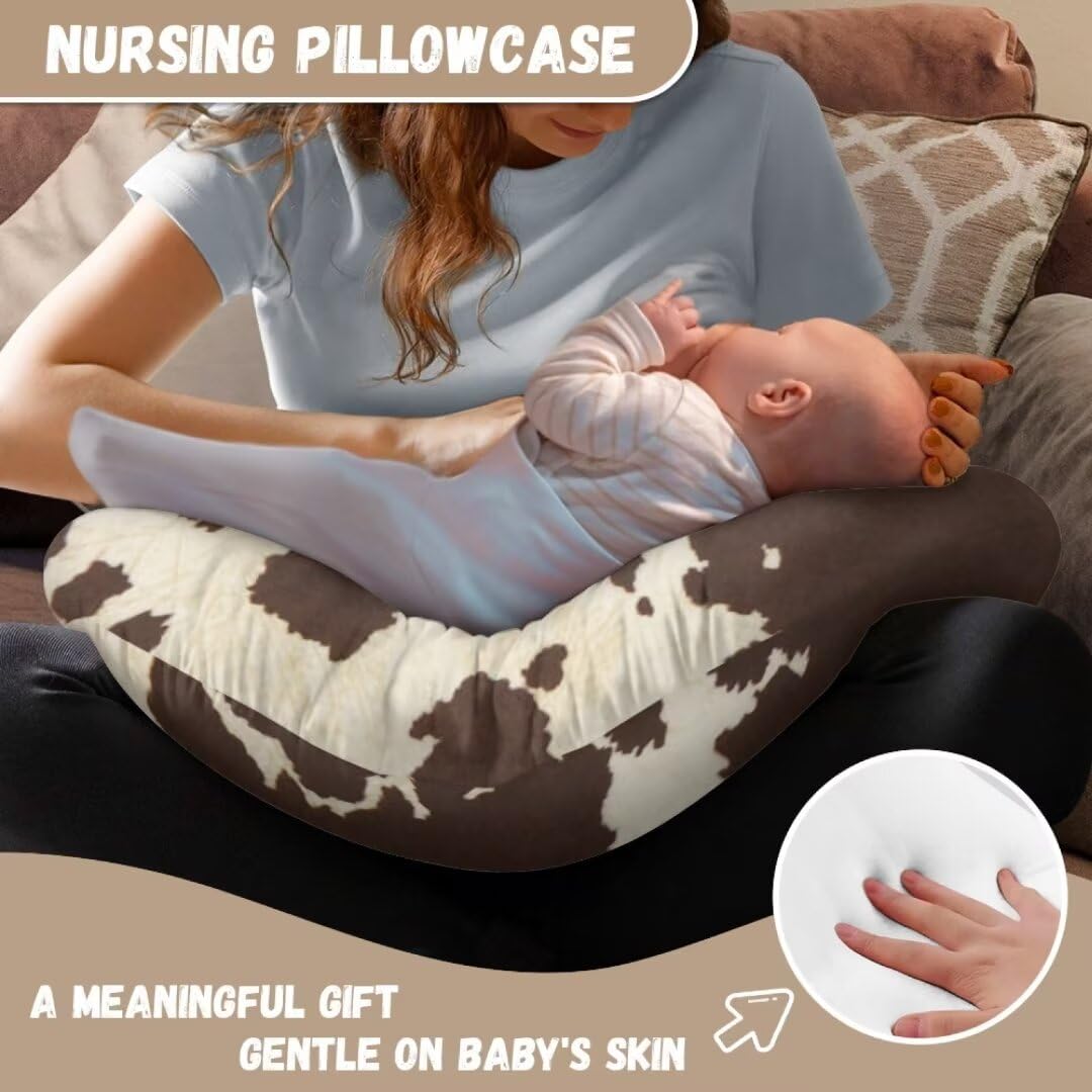 Jeiento gift-ready leopard nursing pillow cover suitable for new moms.
