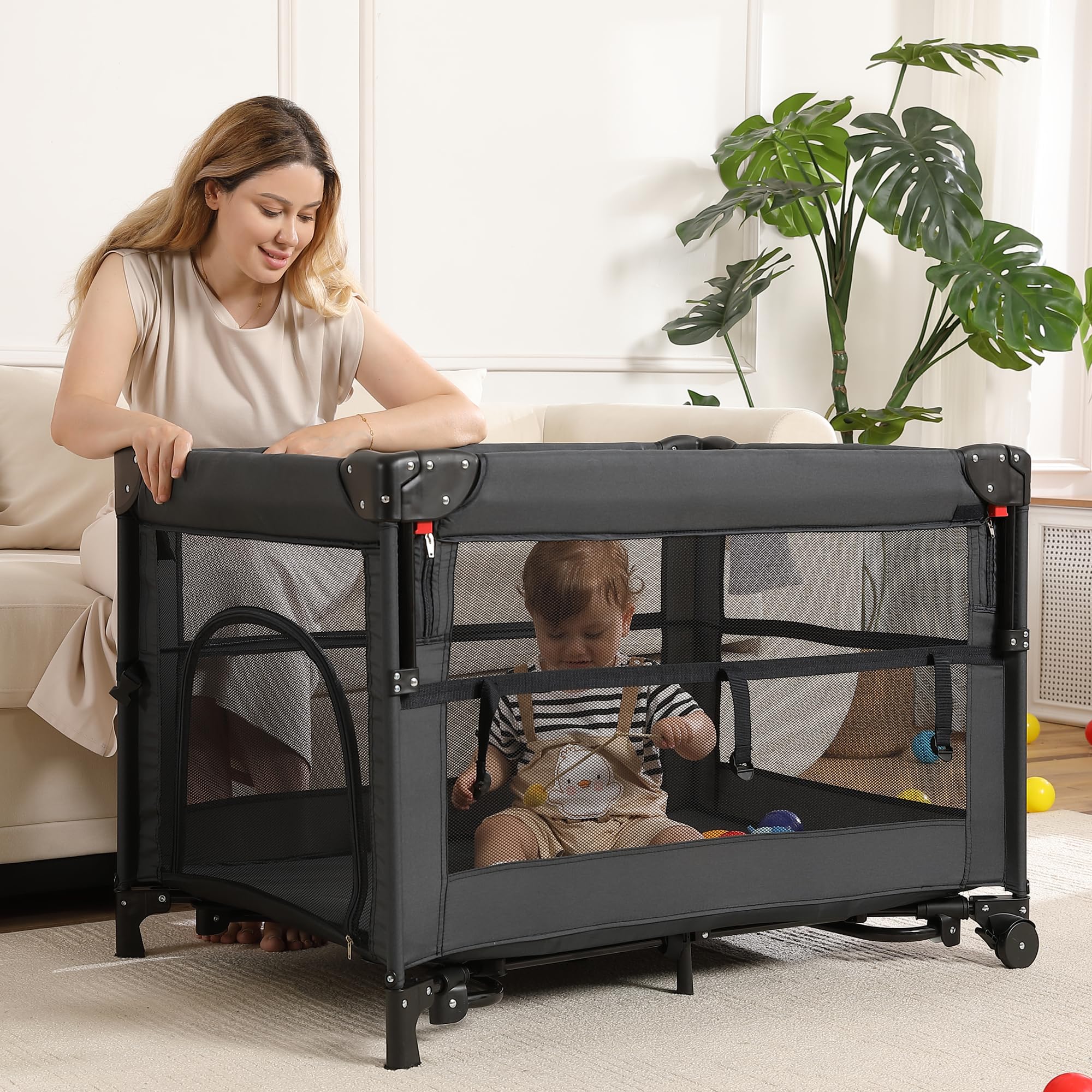 Jekeu Rock-A-Bye bassinet converted to standalone rocker