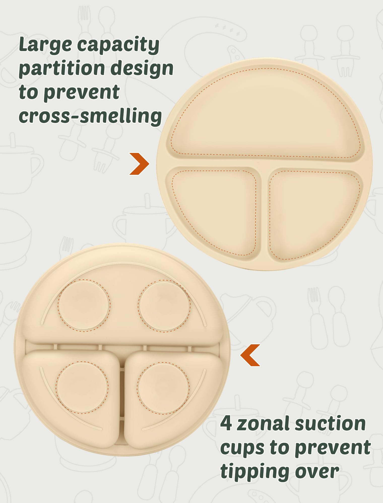 JELLDJK silicone spoon for safe comfortable feeding