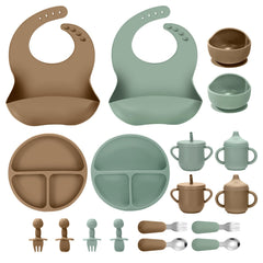JELLDJK silicone feeding set with suction bowls for spill-free meals